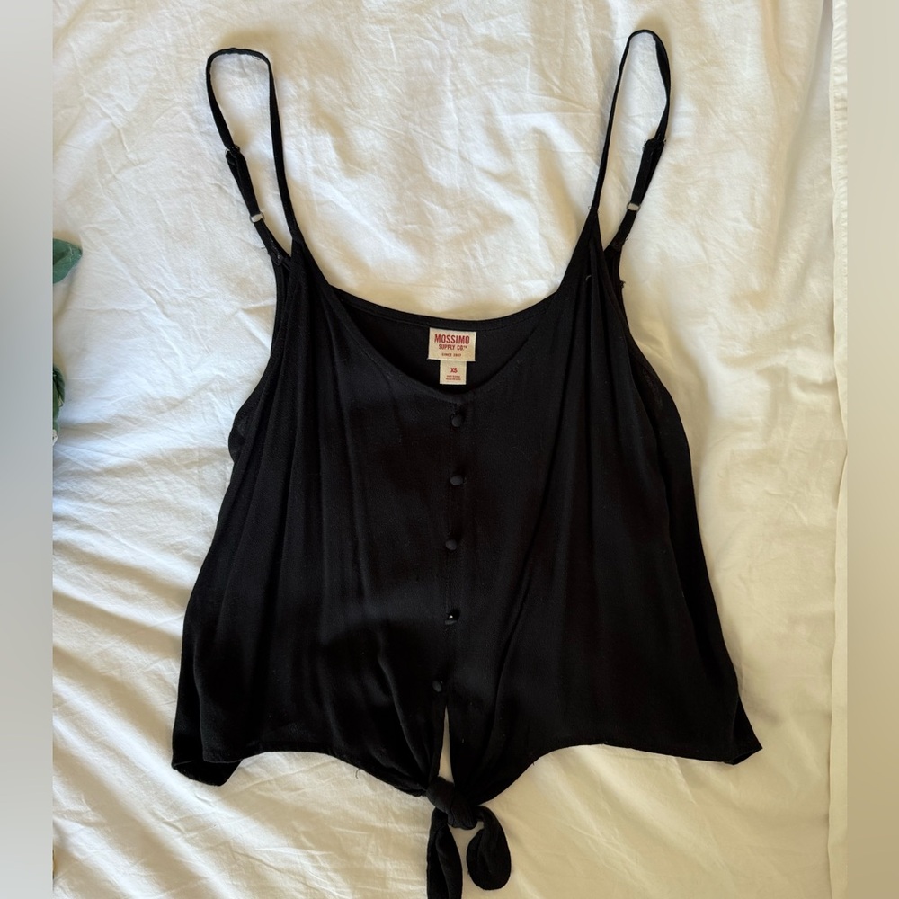 Mossimo Supply Co. Black Sleeveless Tie Front Camisole